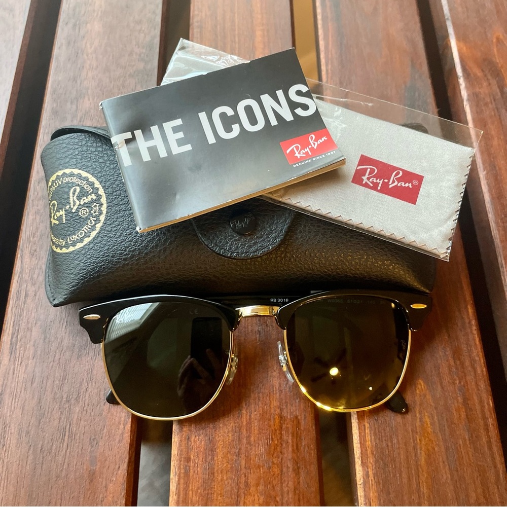 Authentic Ray-Ban Clubmaster Classic Black NWT